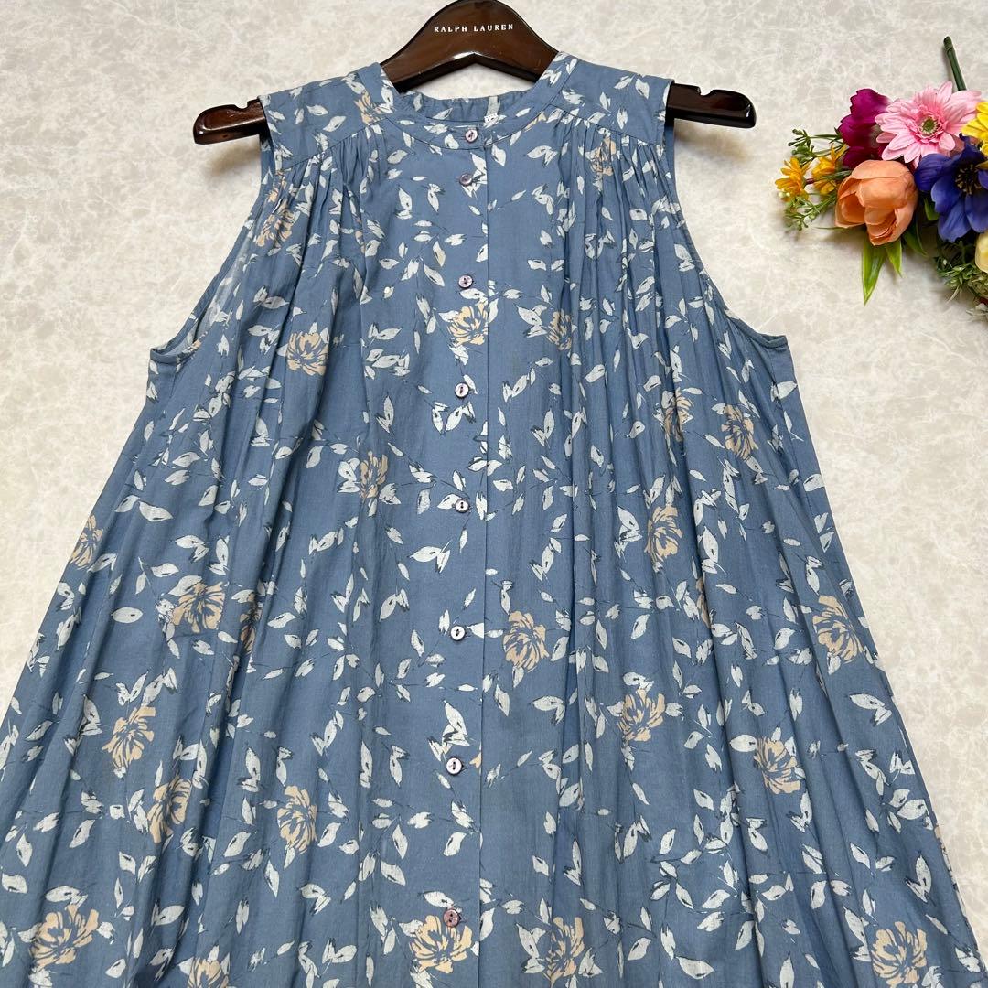 マリハ MARIHA 小鳥の歌のドレス 小花柄 ロングワンピース 36 マキシ丈