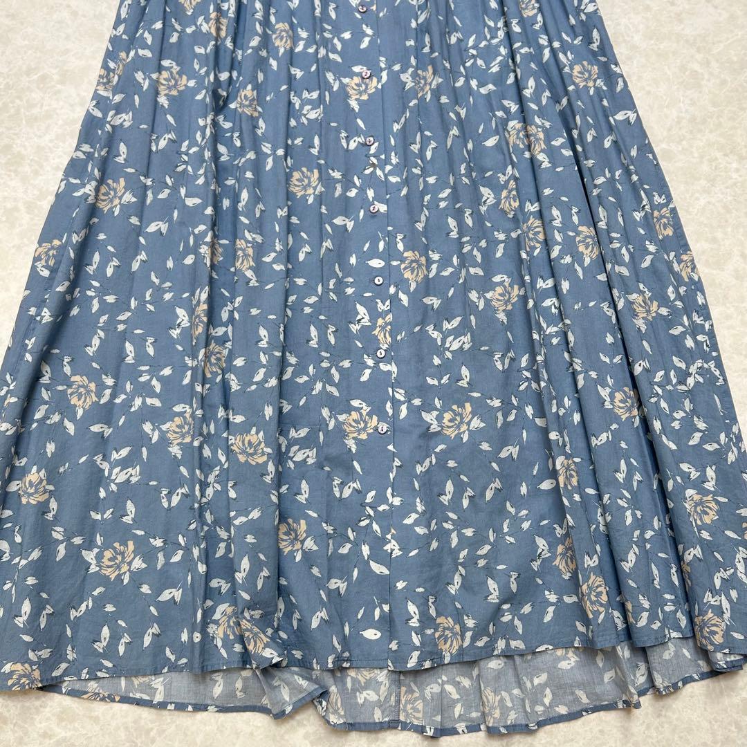 マリハ MARIHA 小鳥の歌のドレス 小花柄 ロングワンピース 36 マキシ丈