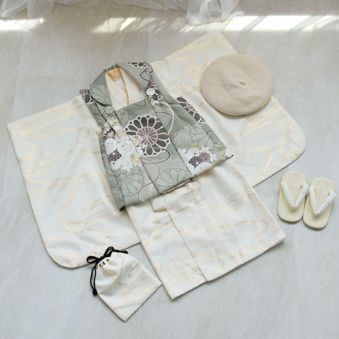 utatane ひよこ商店　七五三 男の子　被布着物セット　３歳