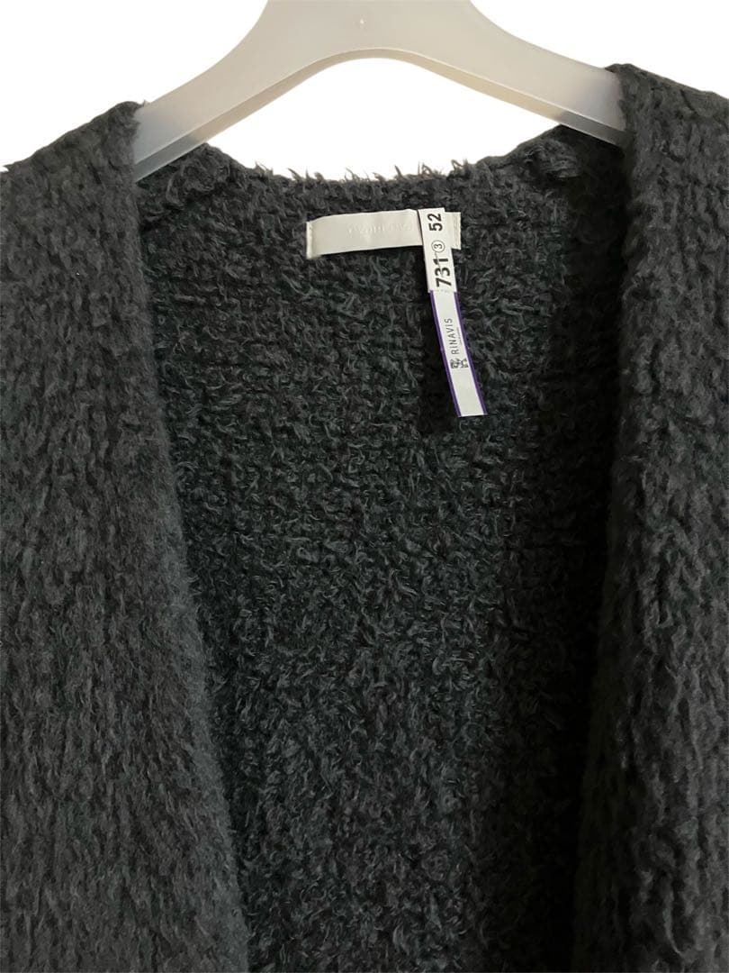 evam eva boa long vestウールボアロングベストsumi