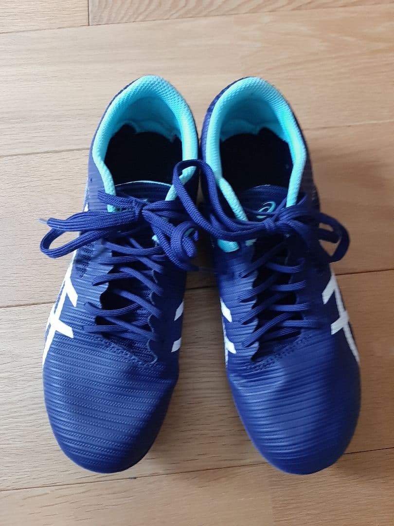 ASICS スパイク　短距離用 ネイビー 24.0cm　ピン付き