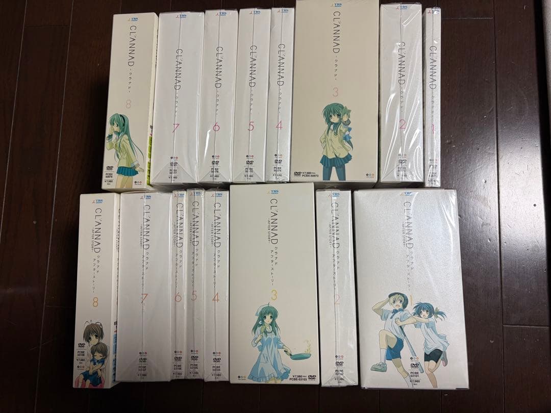 CLANNAD 1期+2期　初回全16巻セット DVD 未開封多数
