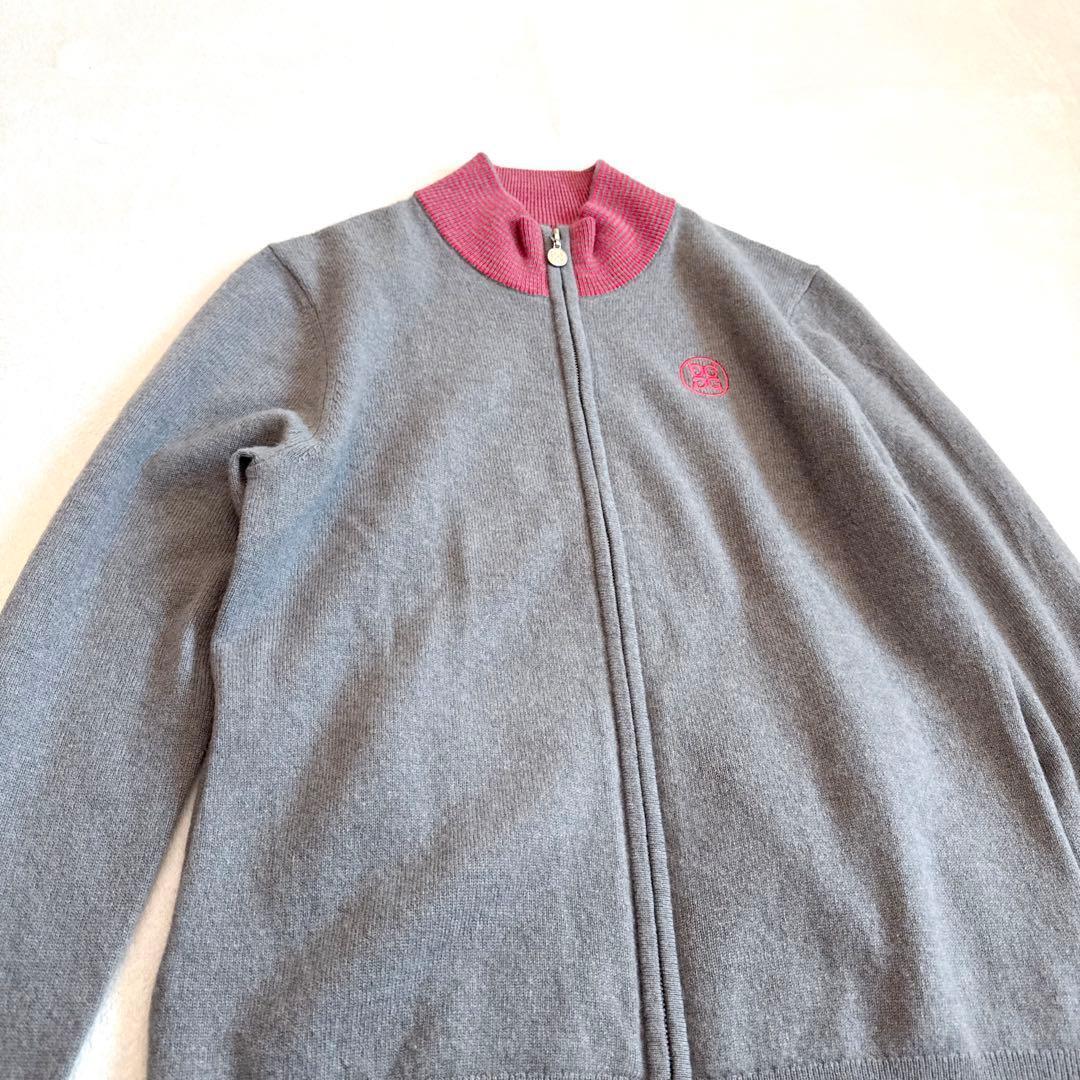 G/FORE ジーフォア ジップニット ジャケット グレー 40 カシミヤ混