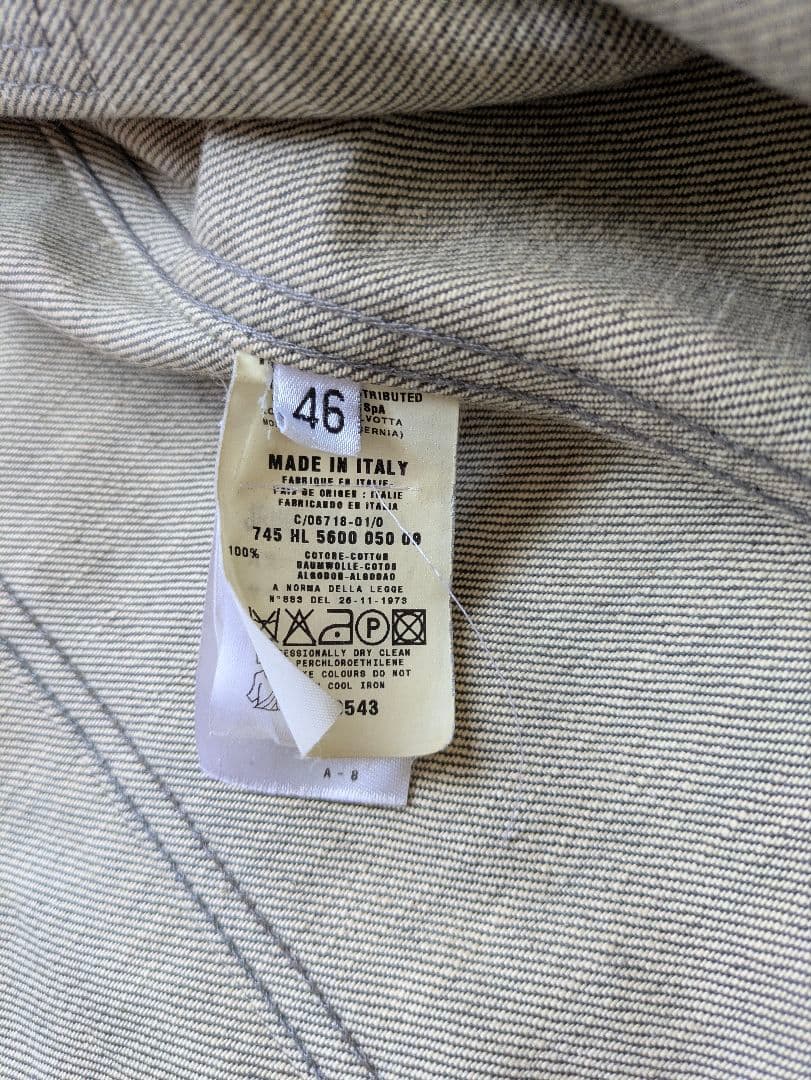 レア★HELMUT LANG グレー デニムジャケット SIZE.46[M]