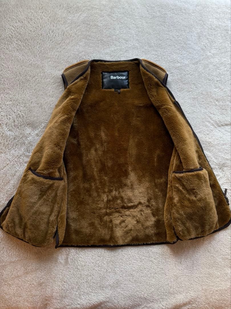 【美品】Barbourバブアー フロントジップファーライナー 36
