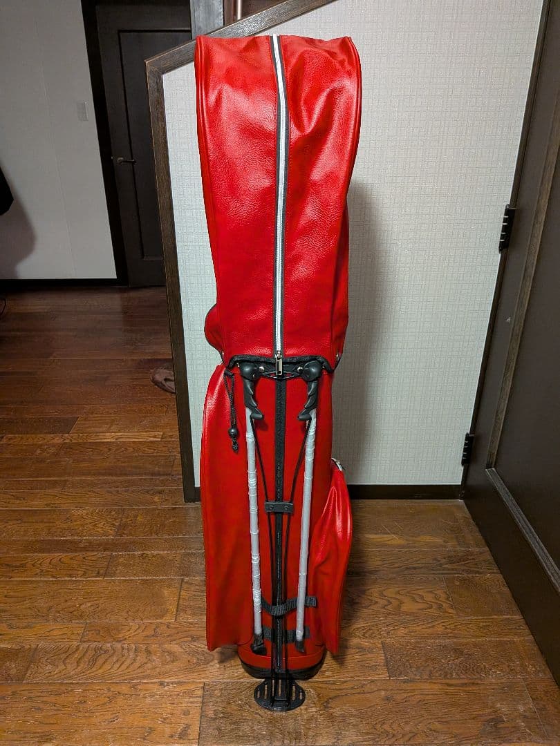 【極美品/お洒落】ゴルフバッグ スタンド式　キャディーバッグ　AXEL レザー