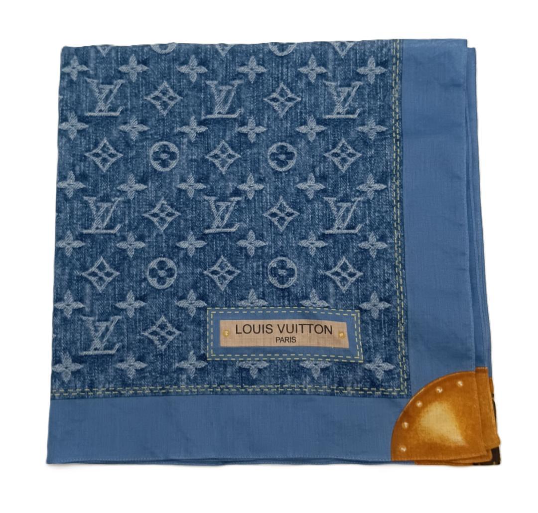 LOUIS VUITTON ルイヴィトン カレ・モノグラム デニム ブルー系
