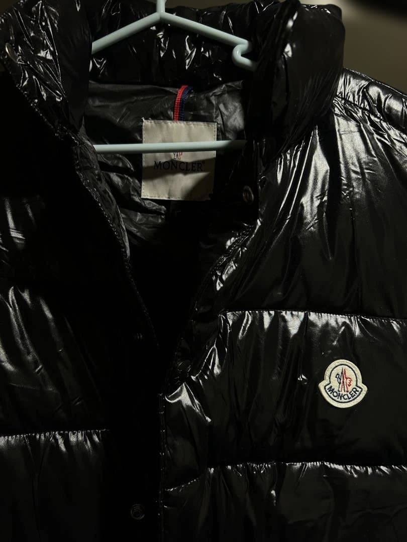 MONCLER ブラック ダウンベスト　サイズ-L