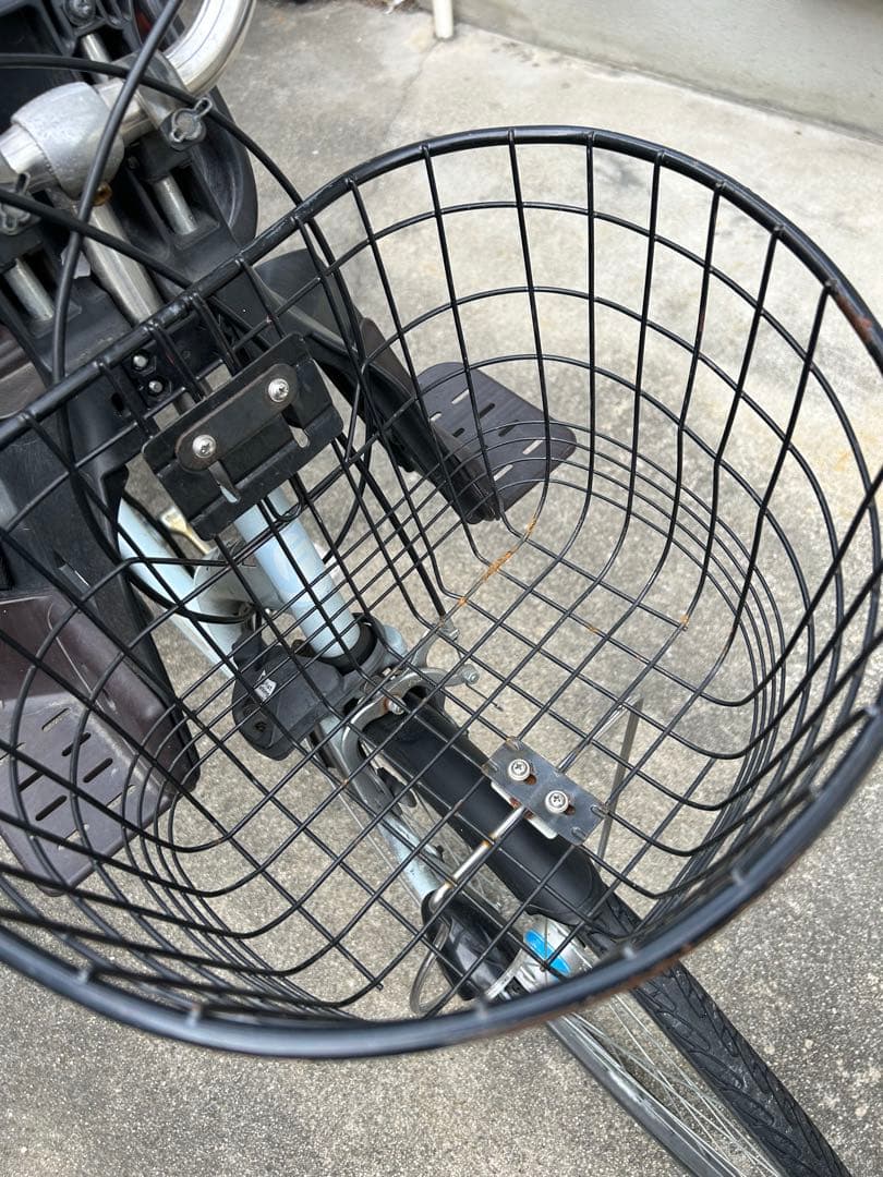 水色 シティサイクル チャイルドシート2つ付き　ふらっかーずキュート丸石サイクル