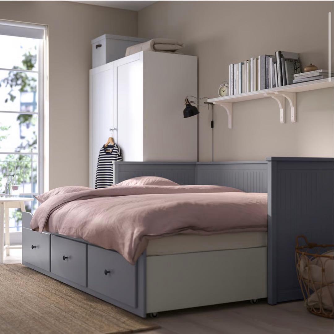 【美品】IKEA HEMNES ベッドフレーム+マットレス 送料込み