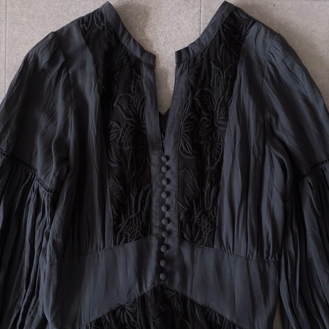 未使用タグ付✨️アメリ MEDI EMBROIDERY TULLE LACE M