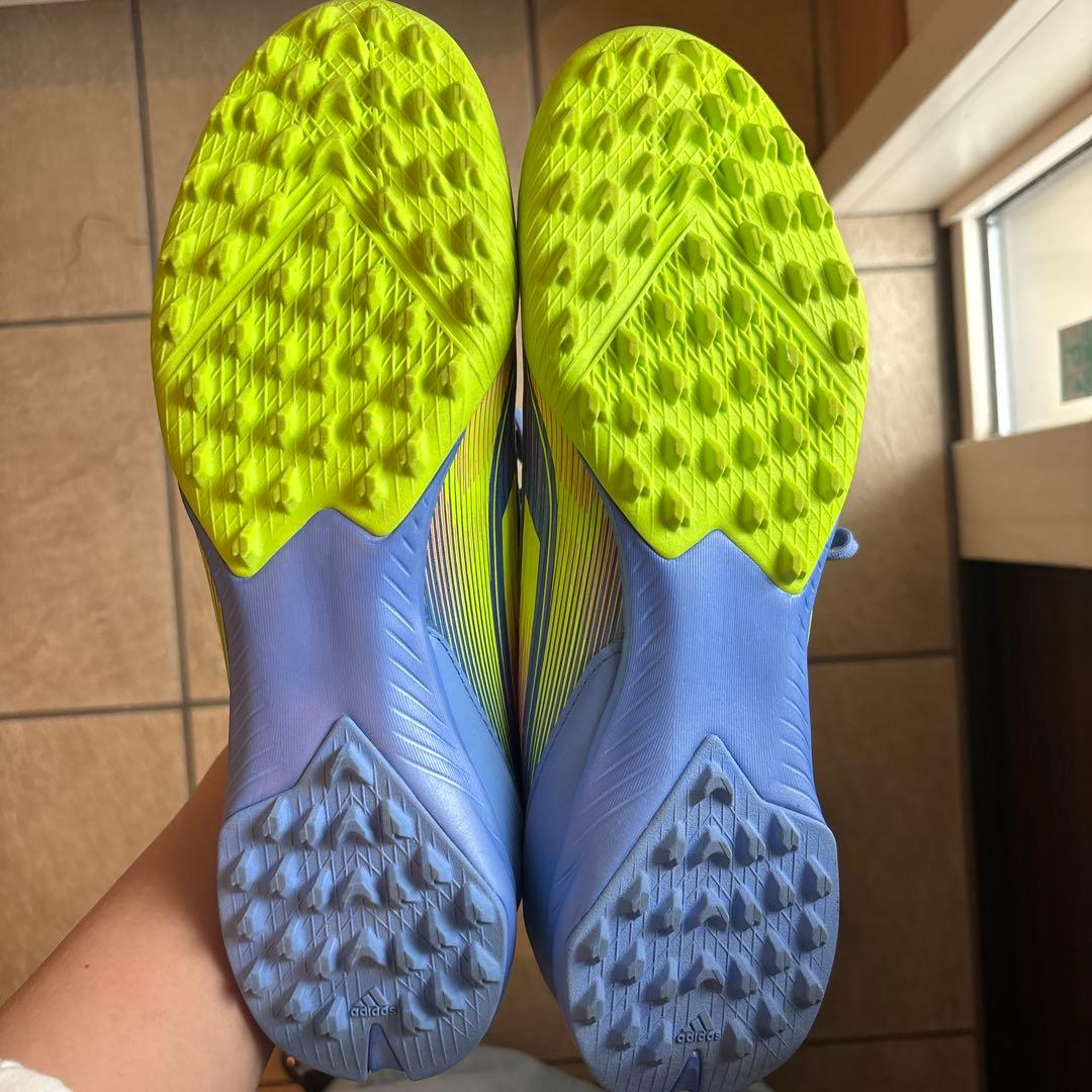adidas F50 26.5cm サッカートレーニングシューズ 青/ピンク/黄