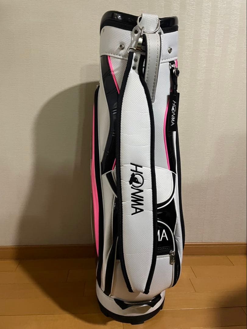 HONMA キャディバッグ 黒白ピンク　美品