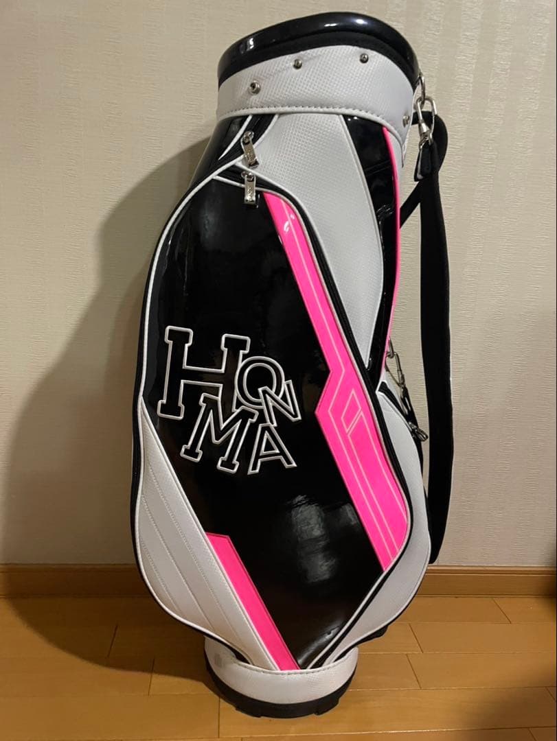 HONMA キャディバッグ 黒白ピンク　美品