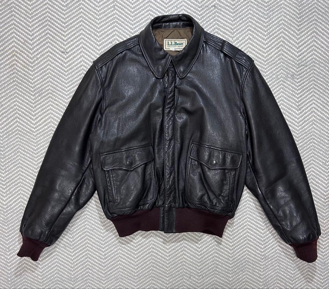 80s l.l.bean A-2 レザージャケットフライト 44 USA製