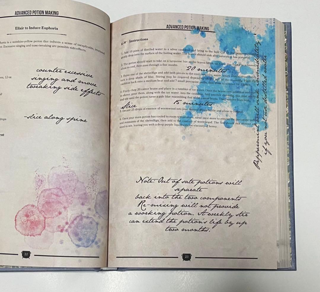 ハリーポッター　魔法薬学の教科書　レプリカ　ハードカバー　本