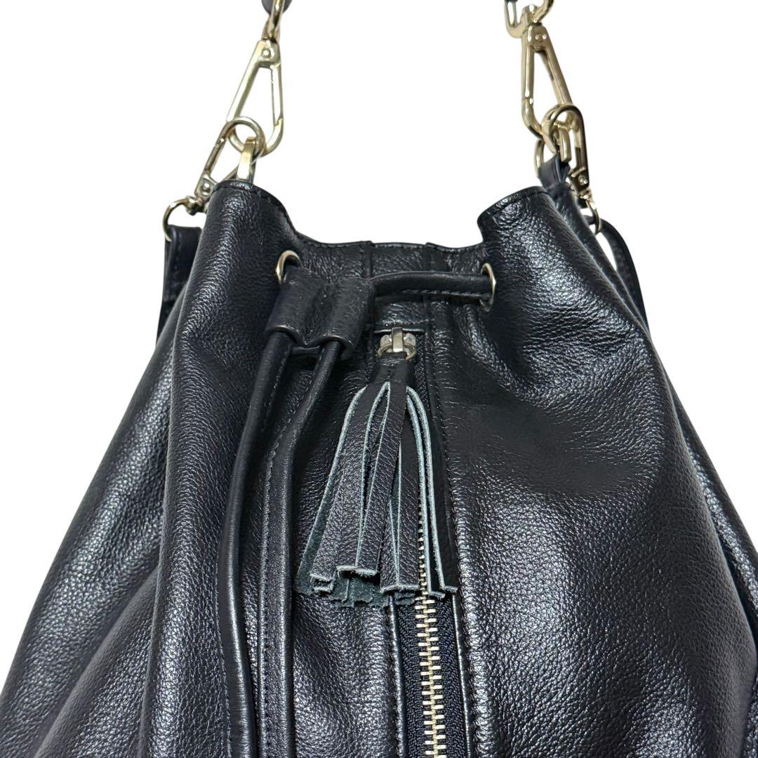 l*g様 【美品】バーニーズニューヨーク 4way 巾着 レザーバッグ リュック