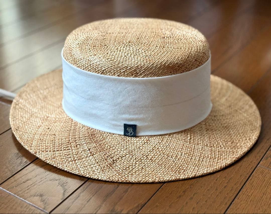 鈴木六夏さん THE9SHOP カンカン帽 KANKAN HAT 白