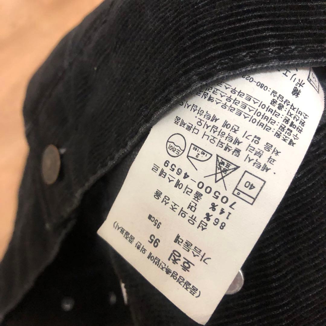 90sリーバイス コーデュロイ トラッカージャケット 黒 極東リーバイス 香港