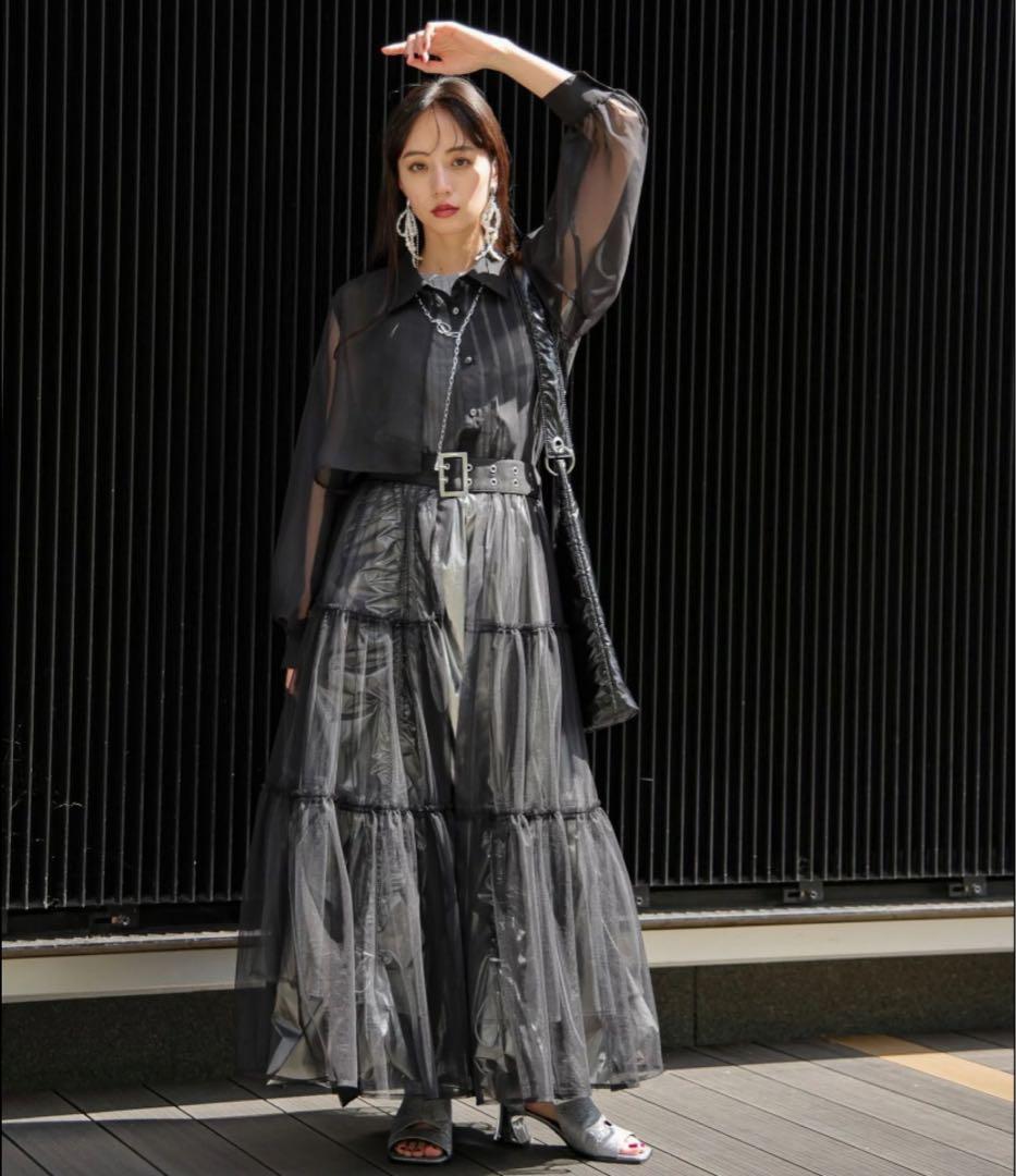 HARE ハレ　パートプリーツシアーシャツ お値下げ不可
