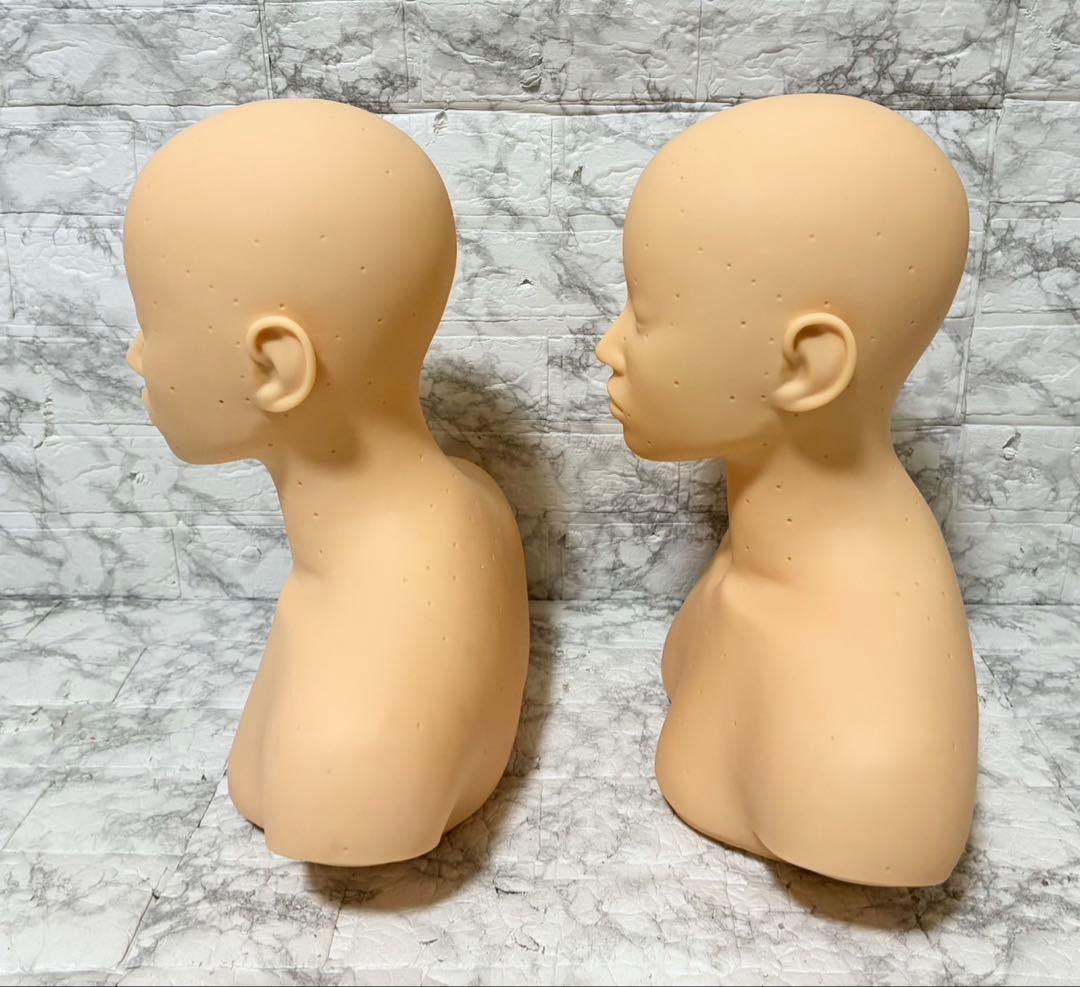 【未使用 2体セット】マッサージ練習用マネキン 上半身 フェイシャルデコルテ