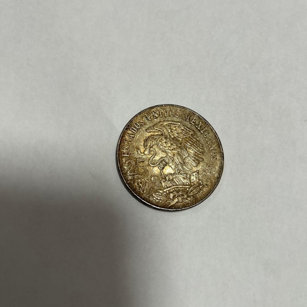 1968年メキシコオリンピック 記念硬貨銀貨コンチョイーグル25ペソ　銀貨
