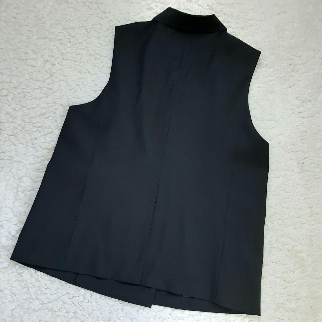 美品　アンタイトル　ジレ ベスト ブラック ダブルボタンジレ　大きいサイズ5L