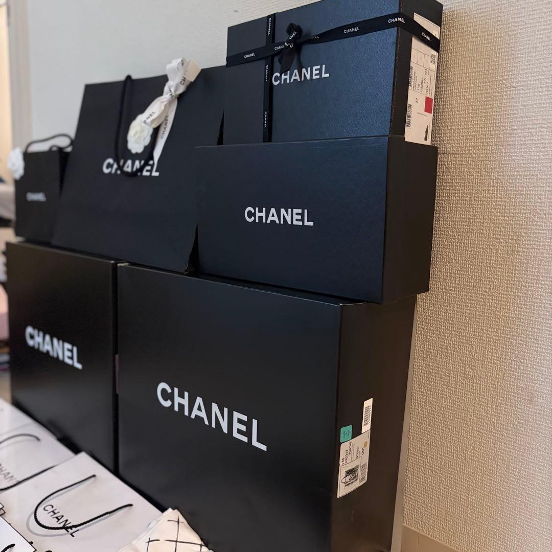 CHANELバッグ用特大ボックス空箱保存袋ポーチショッパーセット空箱15個まとめ