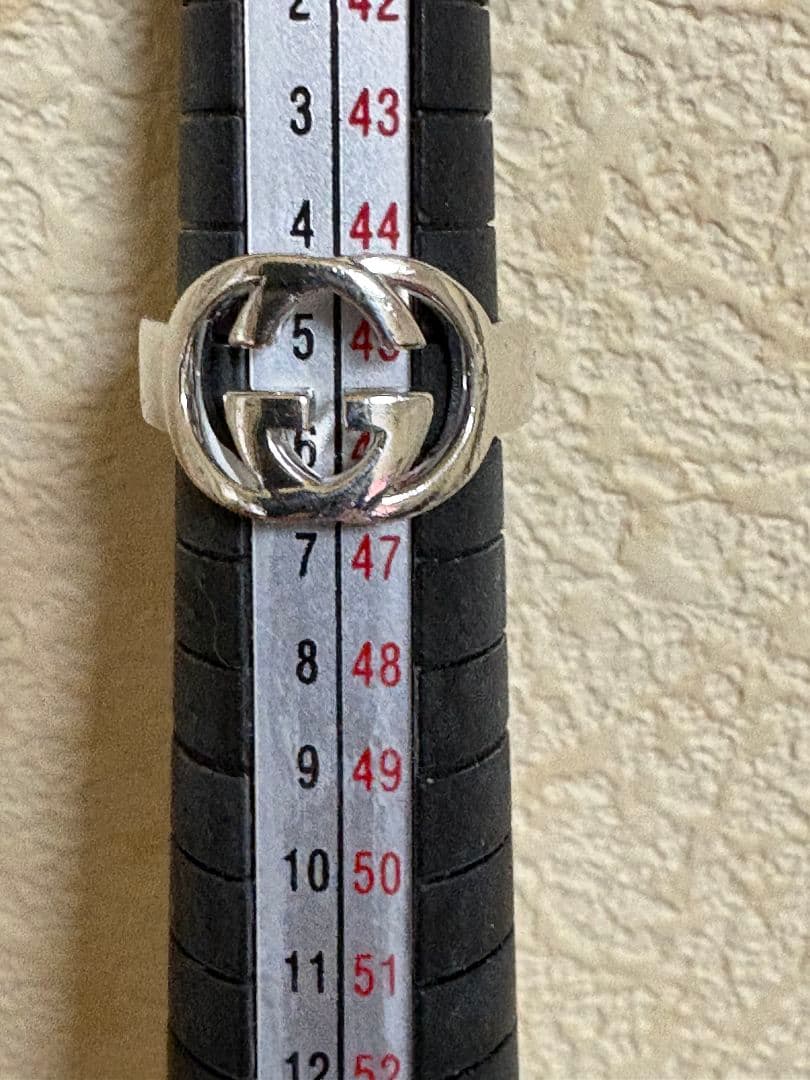 GUCCI インターロッキングダブルG リング刻印サイズ:6号【ポーチ付】