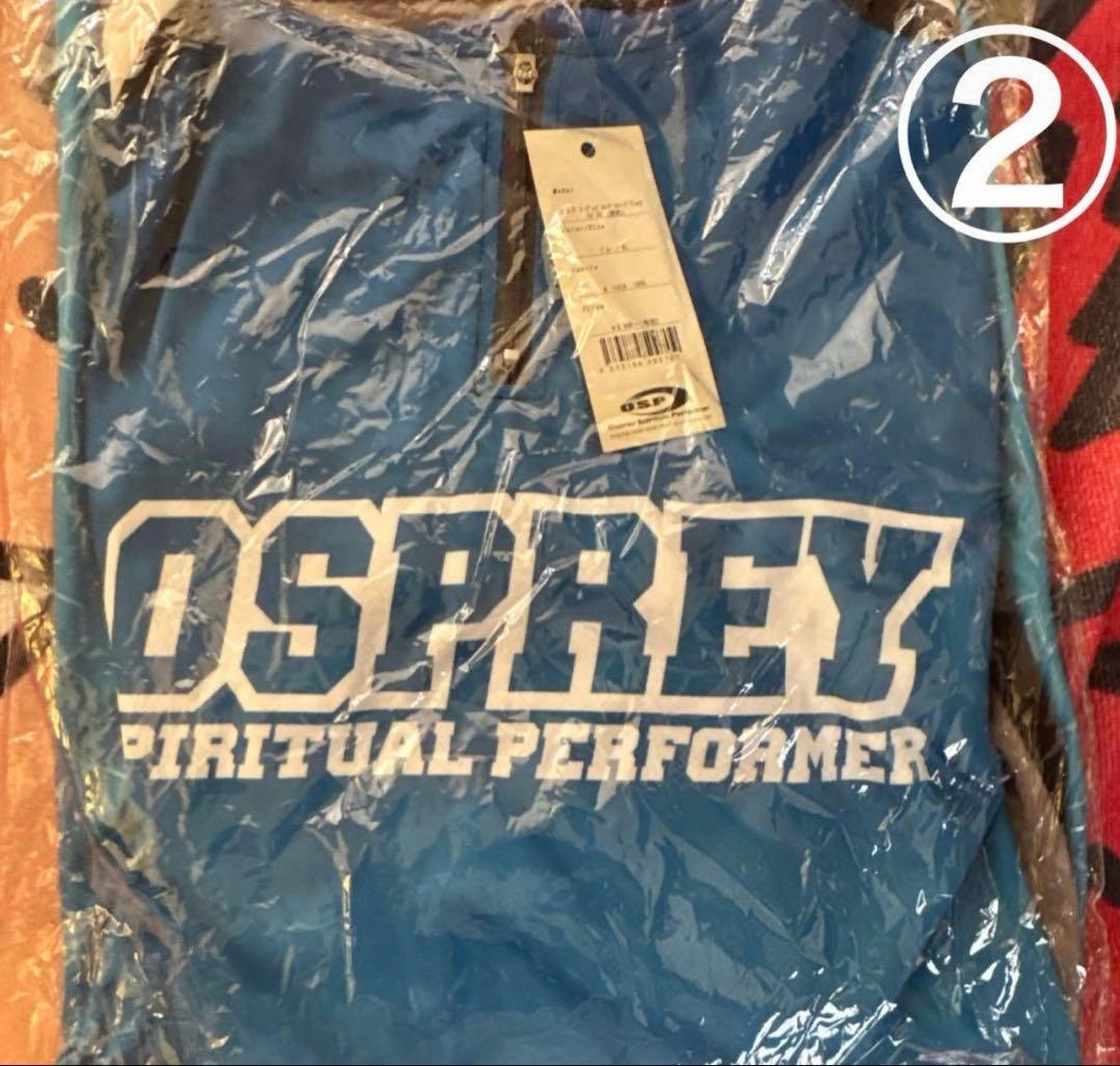 OSP フーデッドロングスリーブTシャツ・モデル5 XL ブルー 新品・未開封