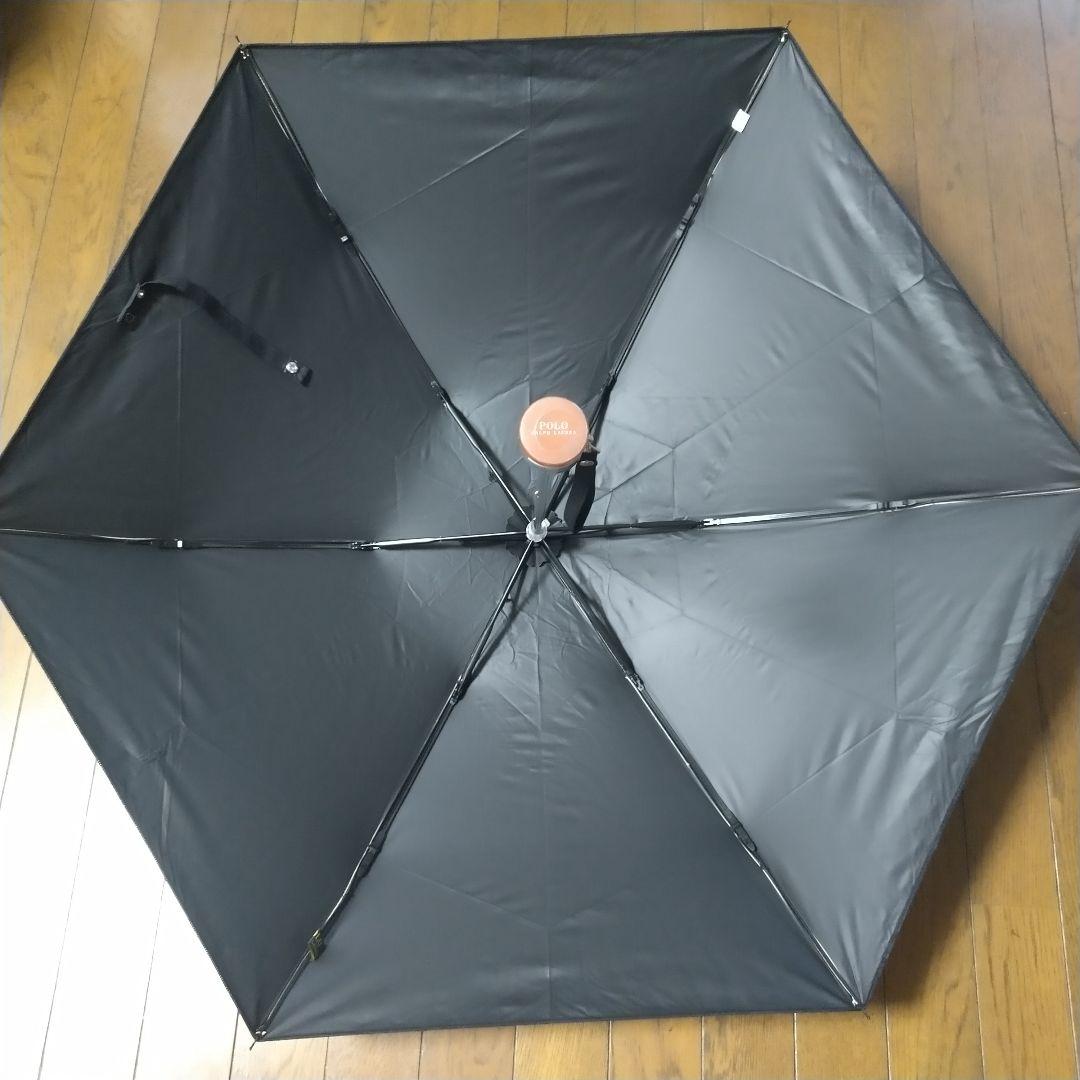 未使用保管品POLOラルフローレン晴雨兼用折り畳み傘白ポロポニー遮蔽遮光遮熱