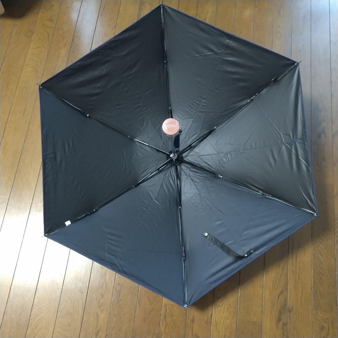 未使用保管品POLOラルフローレン晴雨兼用折り畳み傘白ポロポニー遮蔽遮光遮熱