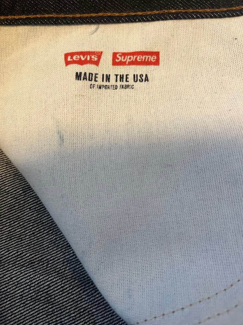 Levi's ✖️SUPREME コラボダークブルー ストレートデニム