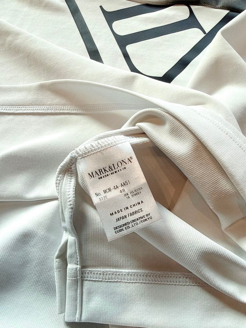 【美品】MARK&LONA モックネックシャツ code 白