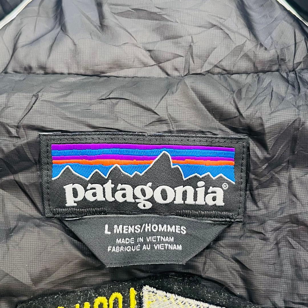 patagonia パタゴニア　ナノパフベスト　【L】ブラック　企業ロゴ