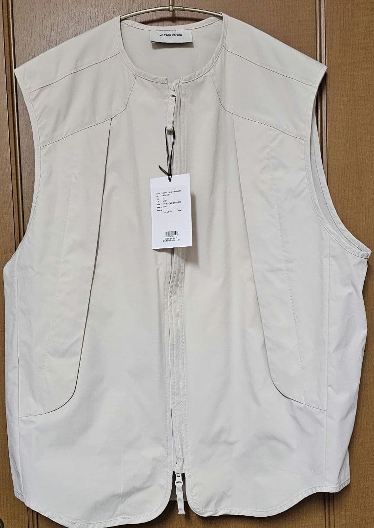 LA PEAU DE GEM teck vest ベージュ ジレ 新品