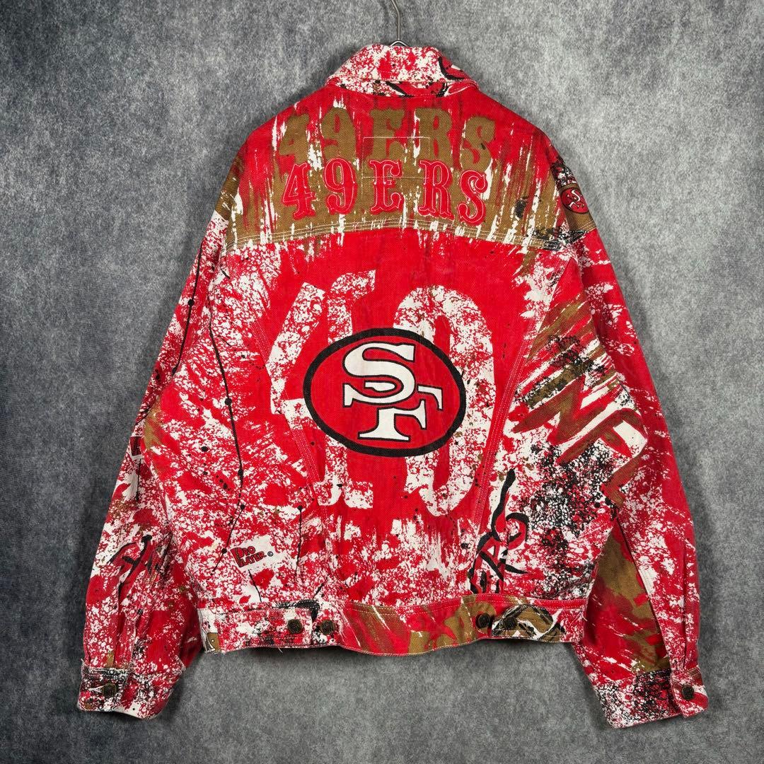 【希少】NFL サンフランシスコ 49ers SF デニムジャケット マカオ製