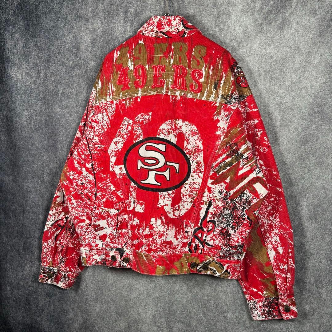 【希少】NFL サンフランシスコ 49ers SF デニムジャケット マカオ製