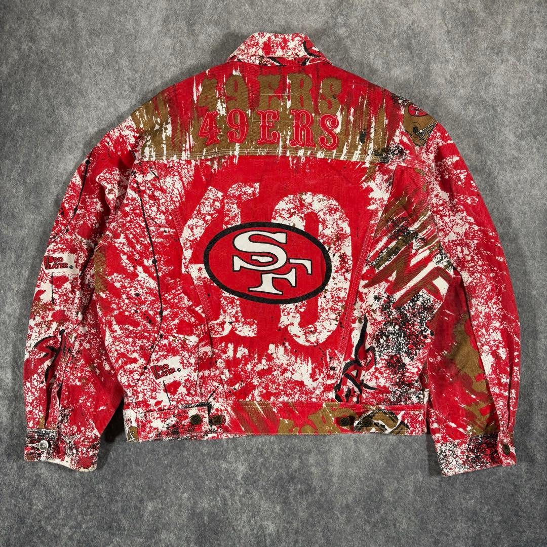 【希少】NFL サンフランシスコ 49ers SF デニムジャケット マカオ製