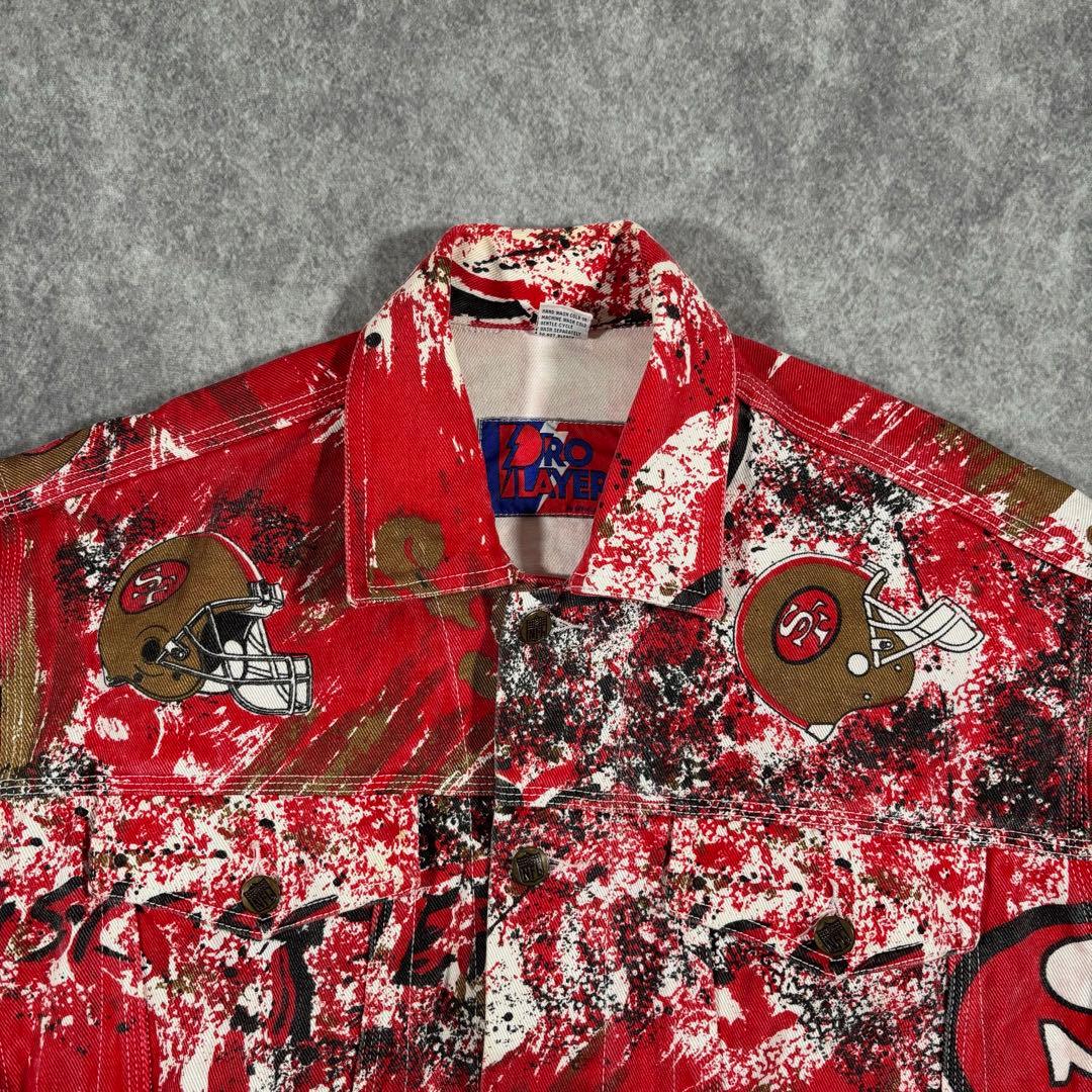 【希少】NFL サンフランシスコ 49ers SF デニムジャケット マカオ製