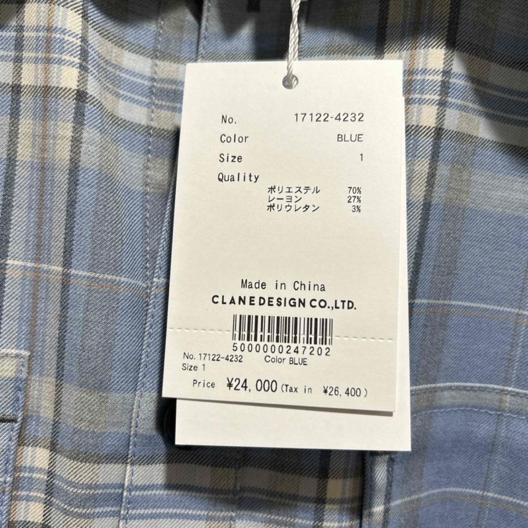 CLANEのCHECK POCKET OVER SHIRT