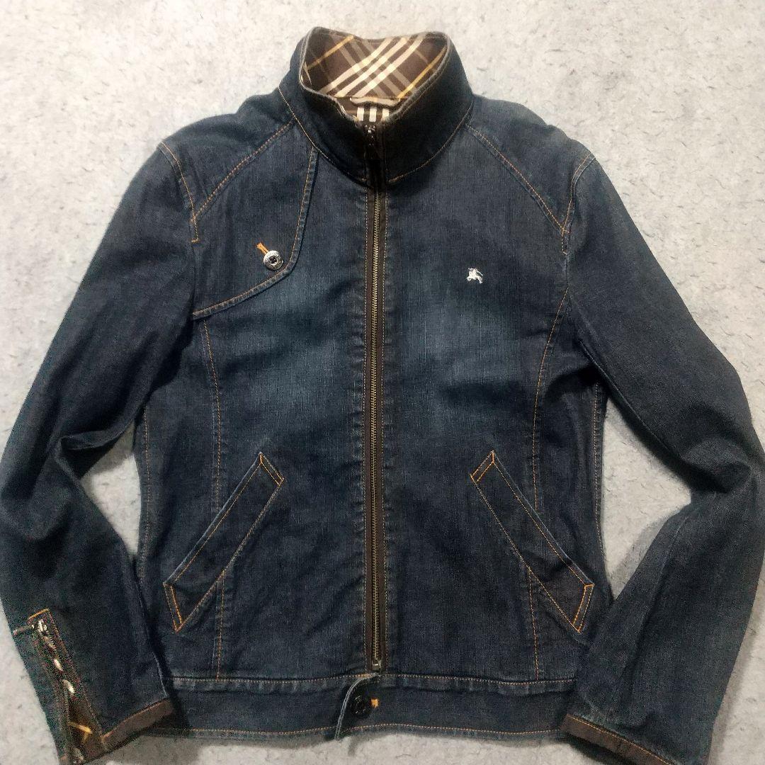 美品 バーバリーブラックレーベル デニムジャケット L ブルゾン アウター 春