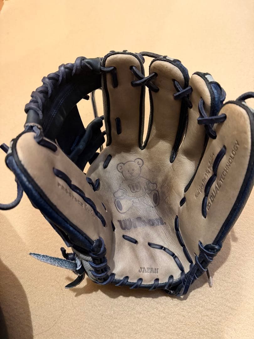 Wilson 軟式野球グローブ フルオーダー87型美品　グレー/ネイビー