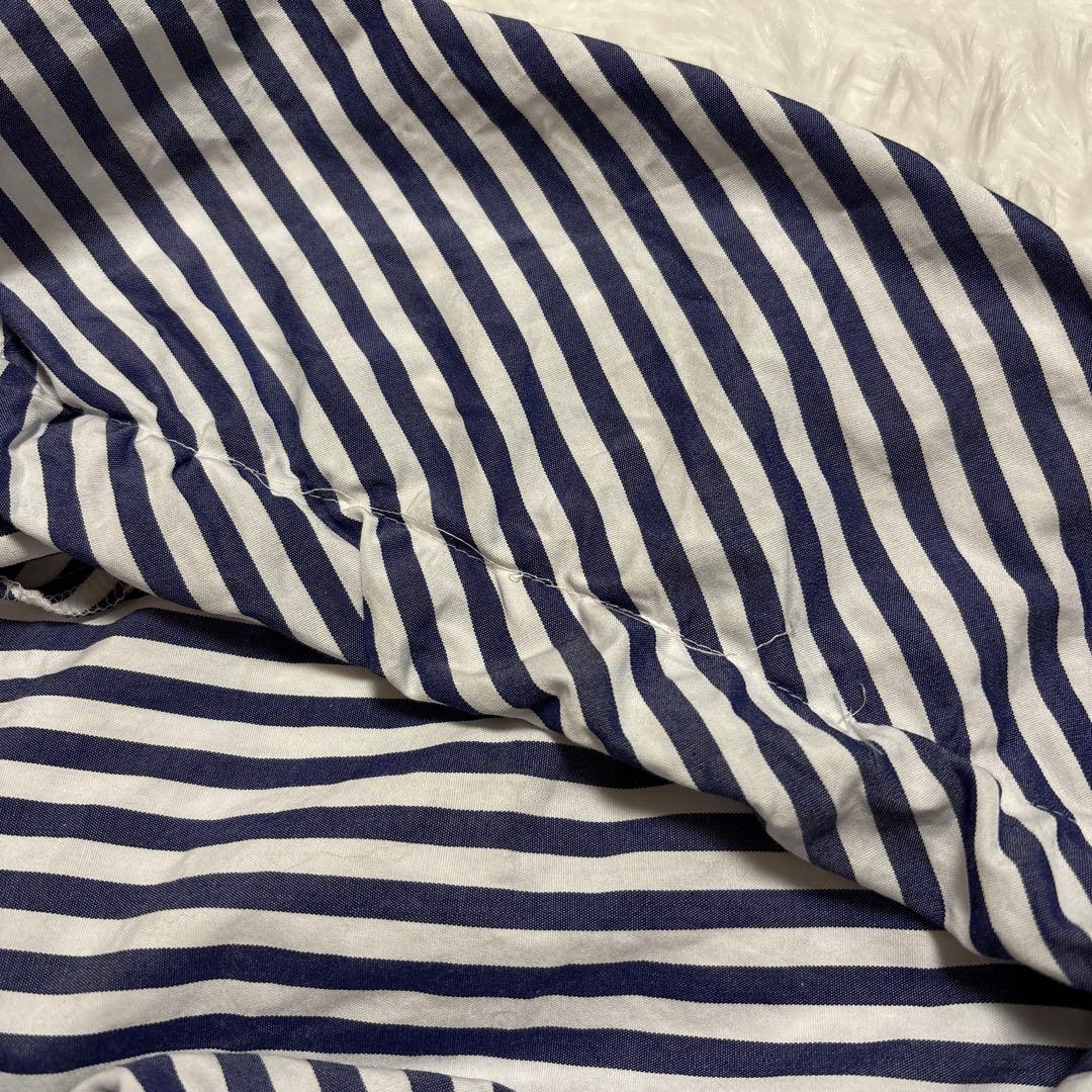 【美品】ミズイロインド♡ストライプ♡フード♡シャツ♡日本製♡トップス♡レディース