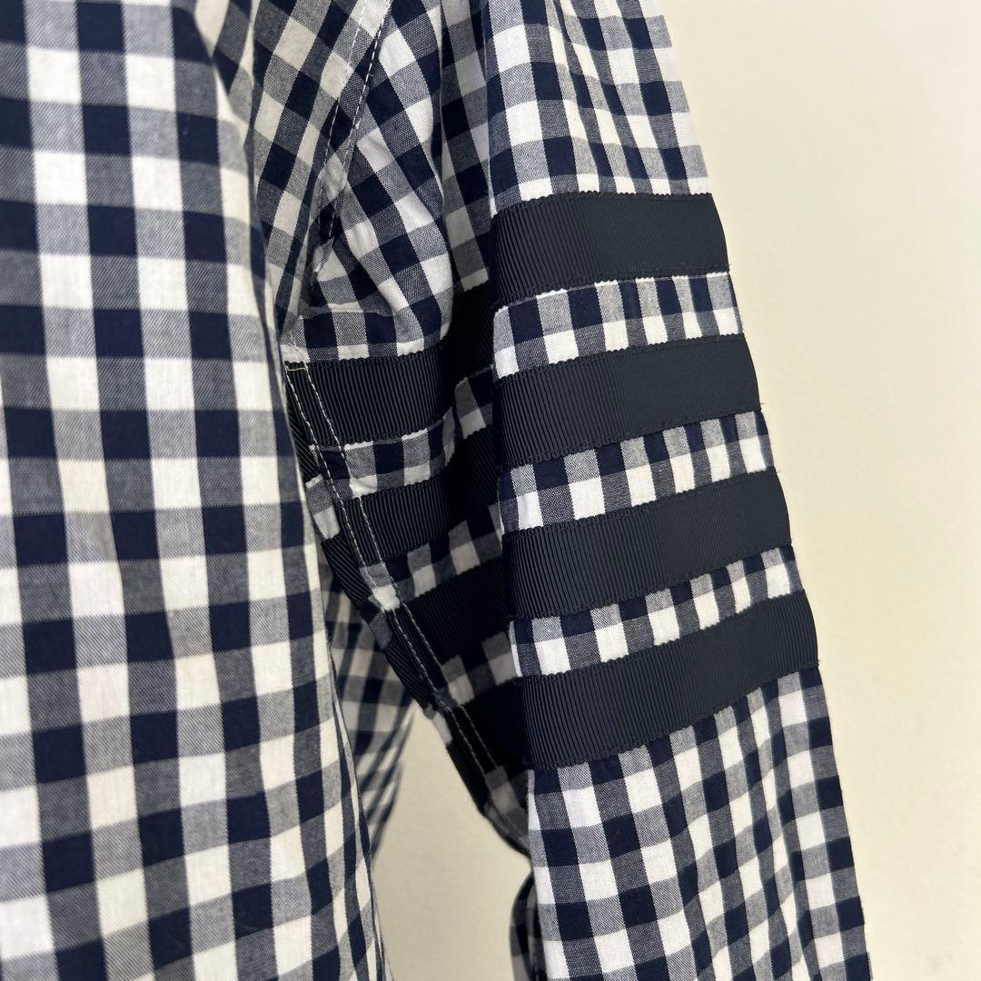 THOM BROWNE ニューヨーク　ギンガムチェック長袖シャツ　2