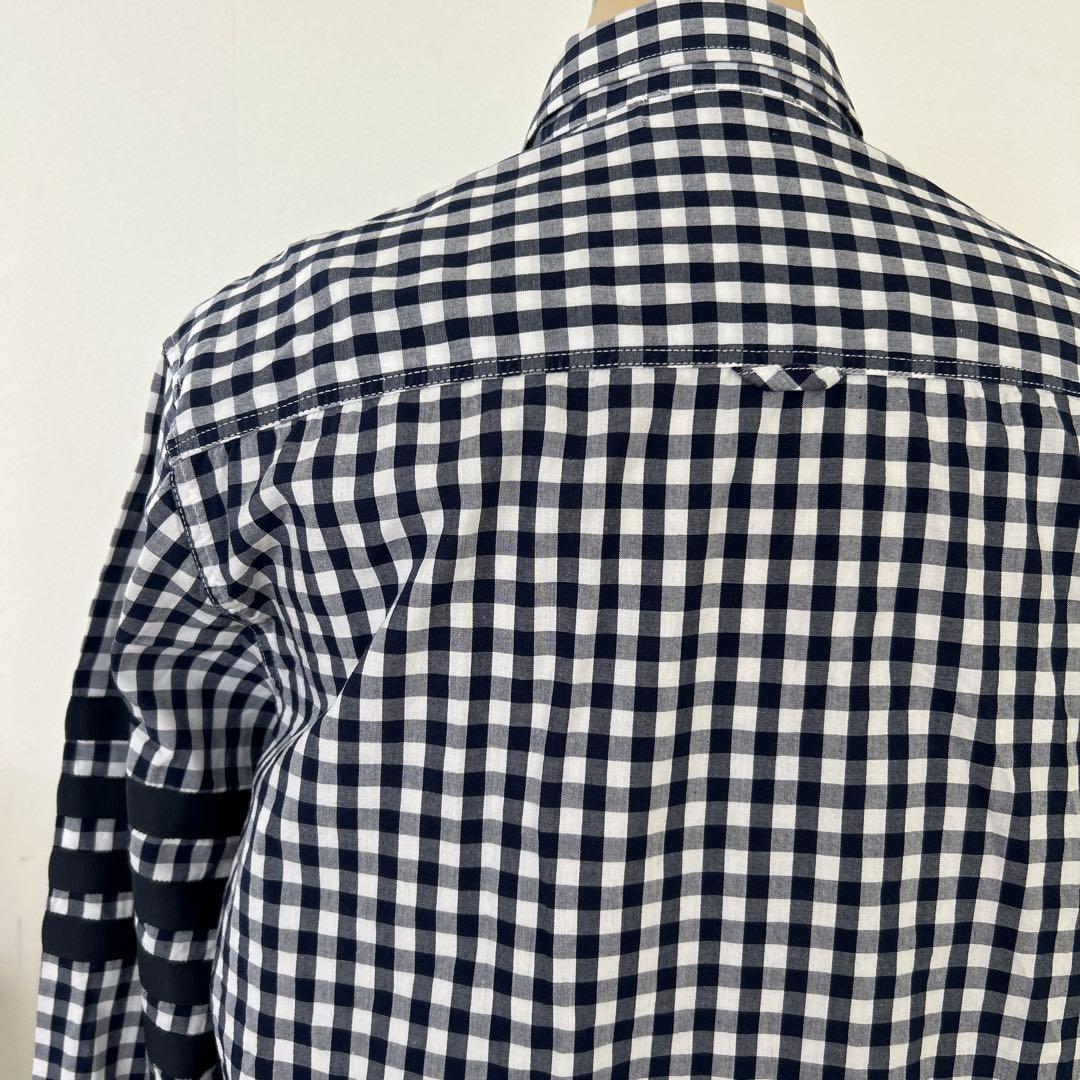 THOM BROWNE ニューヨーク　ギンガムチェック長袖シャツ　2