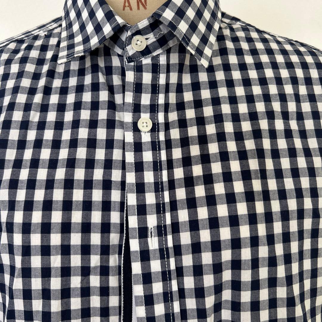 THOM BROWNE ニューヨーク　ギンガムチェック長袖シャツ　2