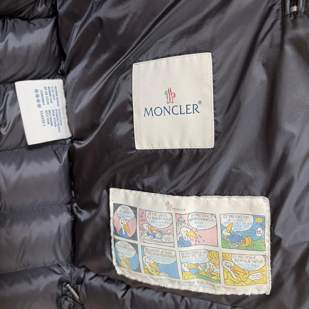 【即日発送】MONCLER フード付きダウンベスト ブラック　サイズ2 L