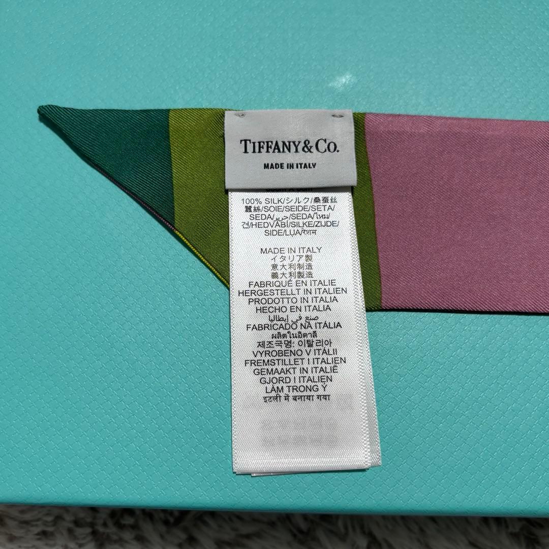 ティファニー　Tiffany バード　オン　ア　ロック　リボンスカーフ