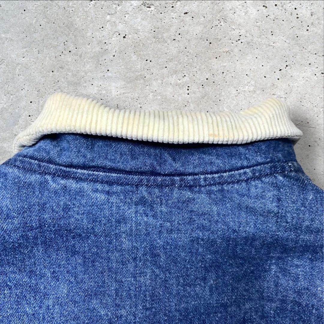 80s L.L.BeanデニムカバーオールXL裏地USA製ハンティングジャケット